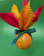 Load image into Gallery viewer, African Print Bauble with Ribbon Finish