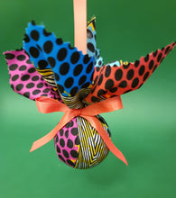Load image into Gallery viewer, African Print Bauble with Ribbon Finish