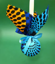 Load image into Gallery viewer, African Print Bauble with Ribbon Finish