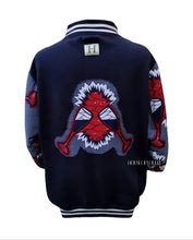 Load image into Gallery viewer, Cheers Navy Varsity Jacket (Unisex)