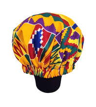 Load image into Gallery viewer, Kente Style Soft Satin Lined Beauty Bonnet
