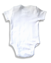 Load image into Gallery viewer, Baby Braces &amp; Bow Tie Romper (Gold Shimmer African Print)
