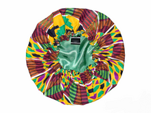 Load image into Gallery viewer, Original Kente Style Soft Satin Lined Beauty Bonnet
