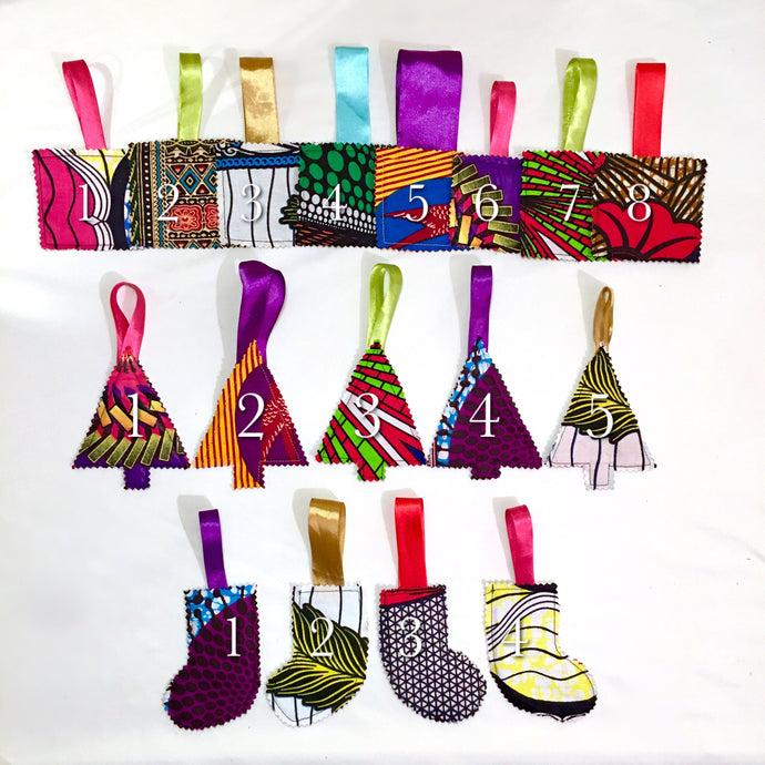 African print christmas decorations 